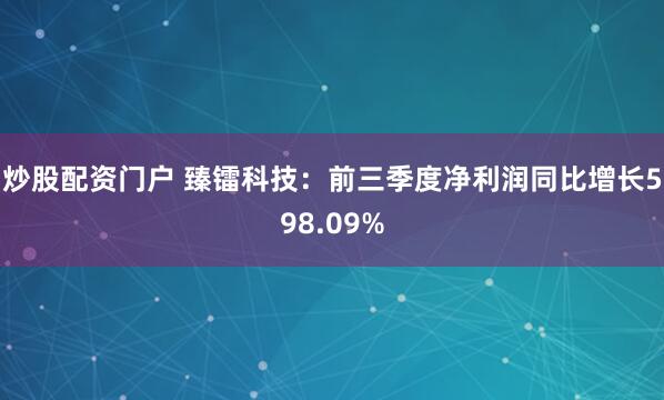 炒股配资门户 臻镭科技：前三季度净利润同比增长598.09%